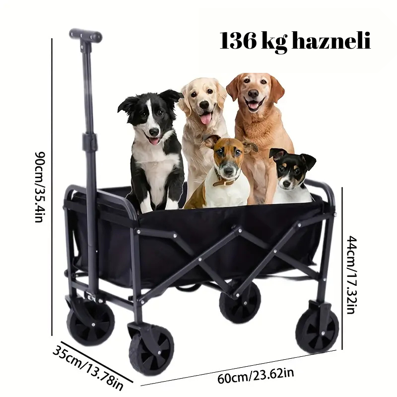 “Yer Kaplamaz, Yükünüzü Hafifletir: (Katlanabilir El Arabası)”136 KG hazneli